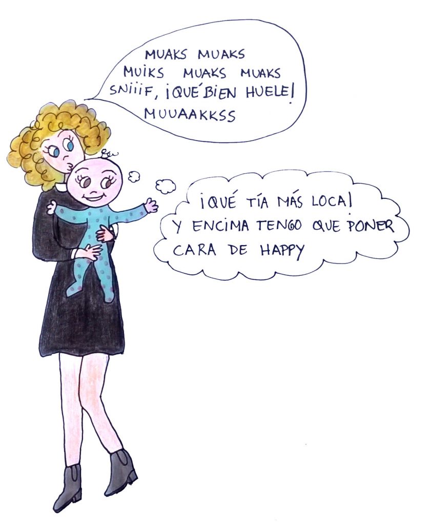 Mala con amigas madres