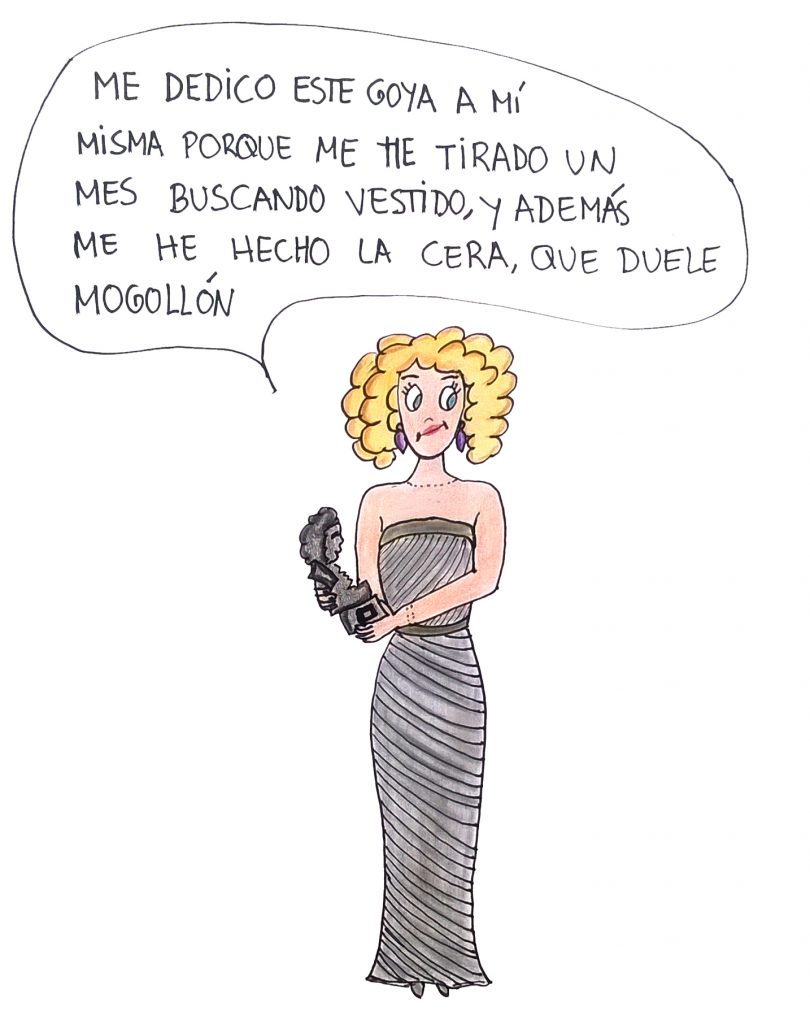 Mala recibiendo goya